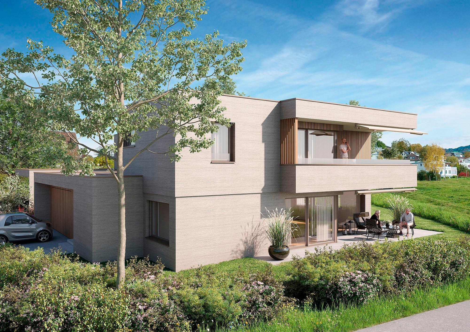 Modernes Einfamilienhaus mit Garten und Terrasse